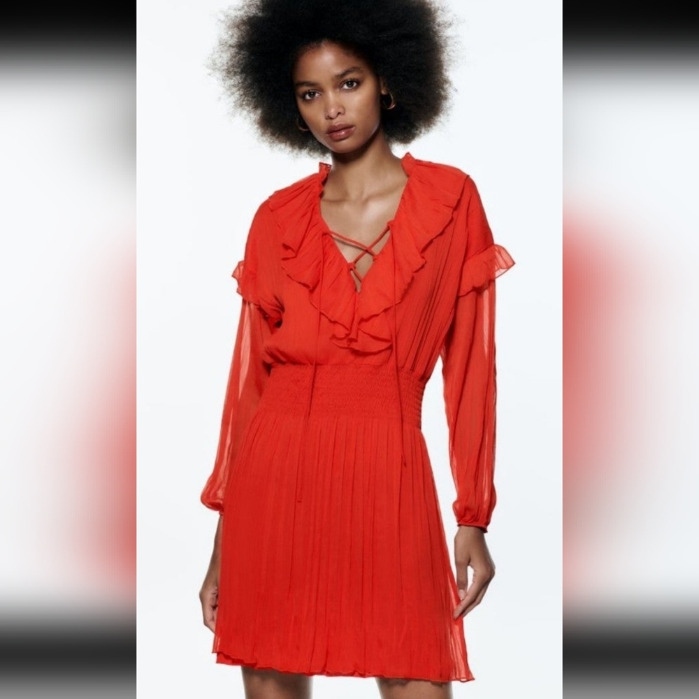 Zara short ruffled dress